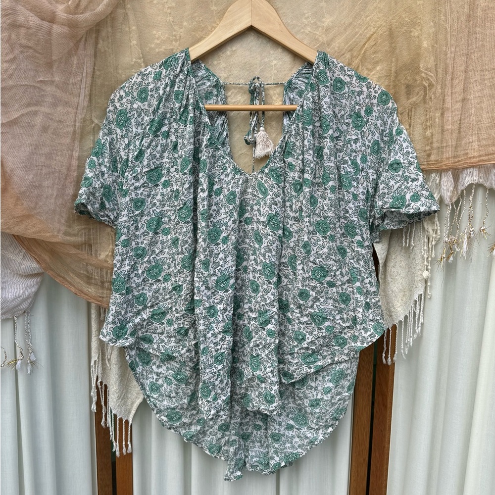Spell Kombi Flutter Top In Sage - image 3